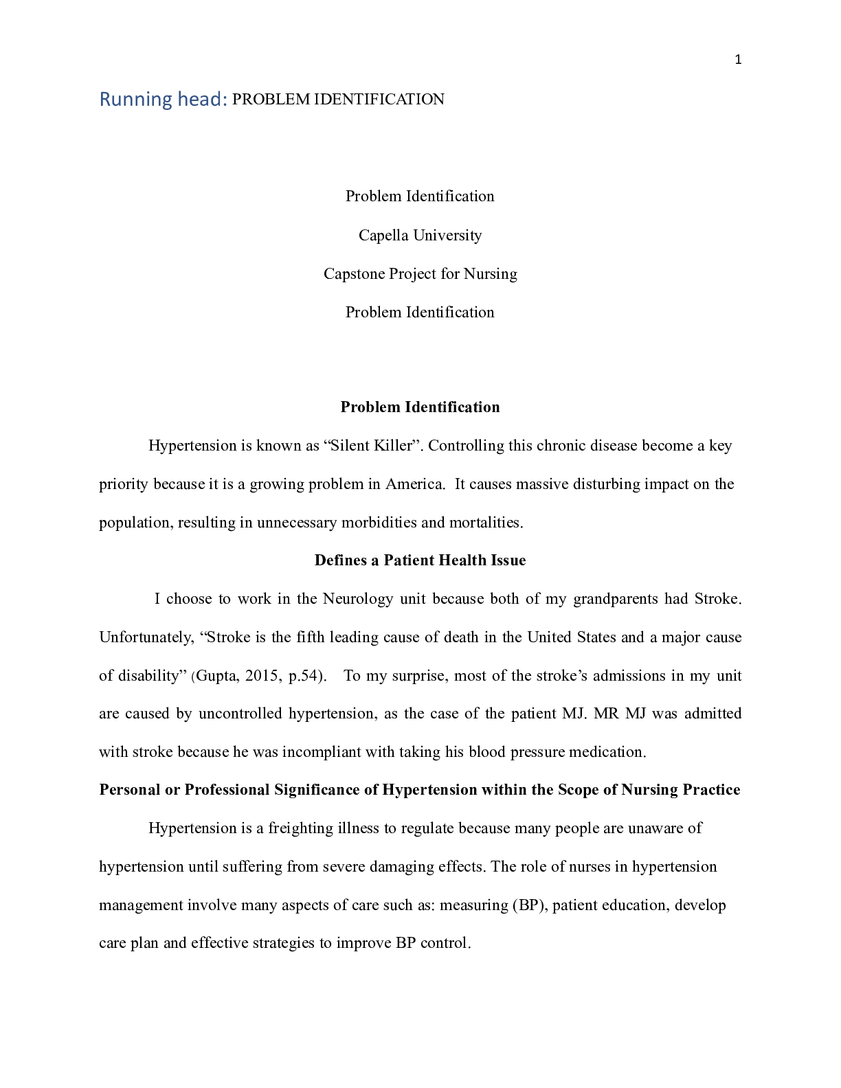 Preview image of Problem_Identification.docx    Problem Identification  Capella University  Capstone Projec document